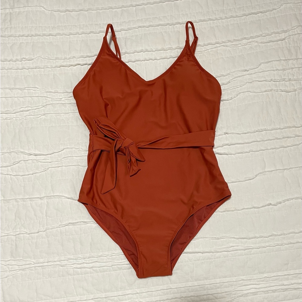 Burnt Orange One Piece Swimsuit